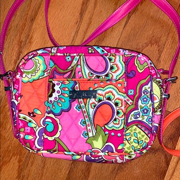 Rare Pink Swirl Vera Bradley Crossbody Purse - Picture 6 of 6